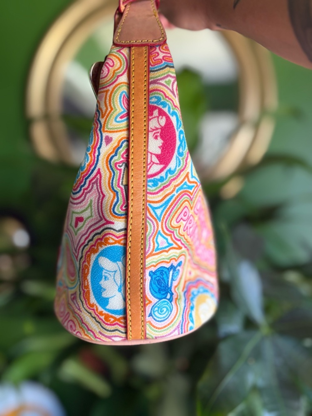 Limited Edition Dooney & Bourke Multicolor Disney Princess Canvas Shoulder Bag - Picture 6 of 14